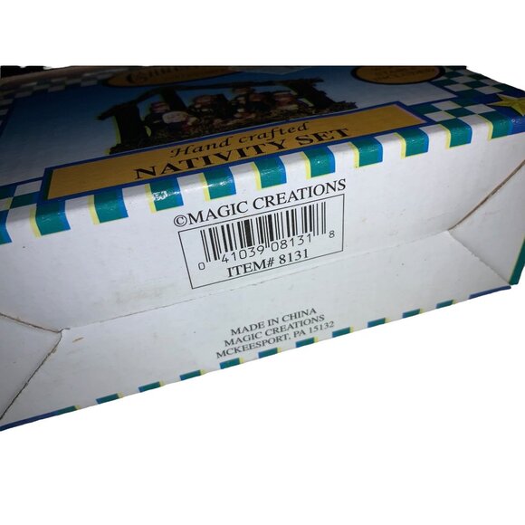 Handcrafted Christmas Collectible Nativity Set With Wooden Stable - Picture 8 of 10